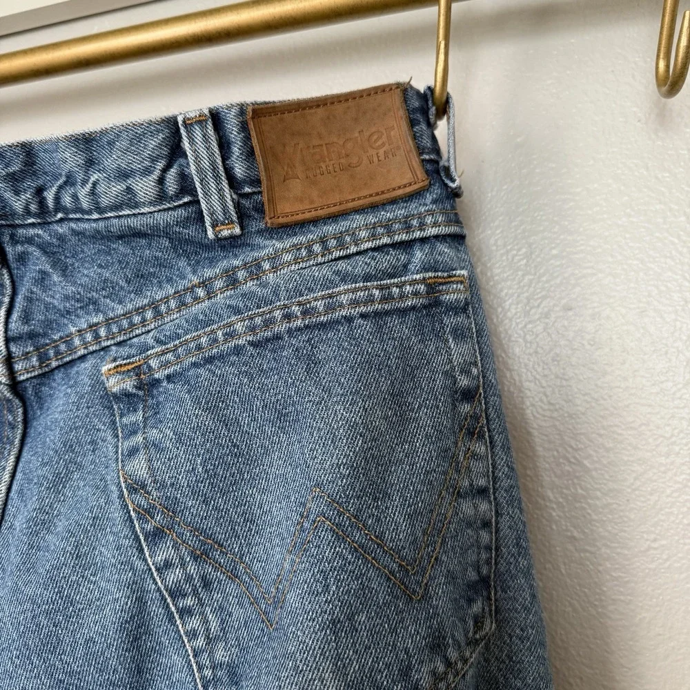 Wrangler Y2K Red Fleece Lined Jeans Mens 36x34 Blue Rugged Wear‎ Relaxed Fit - Picture 10 of 12